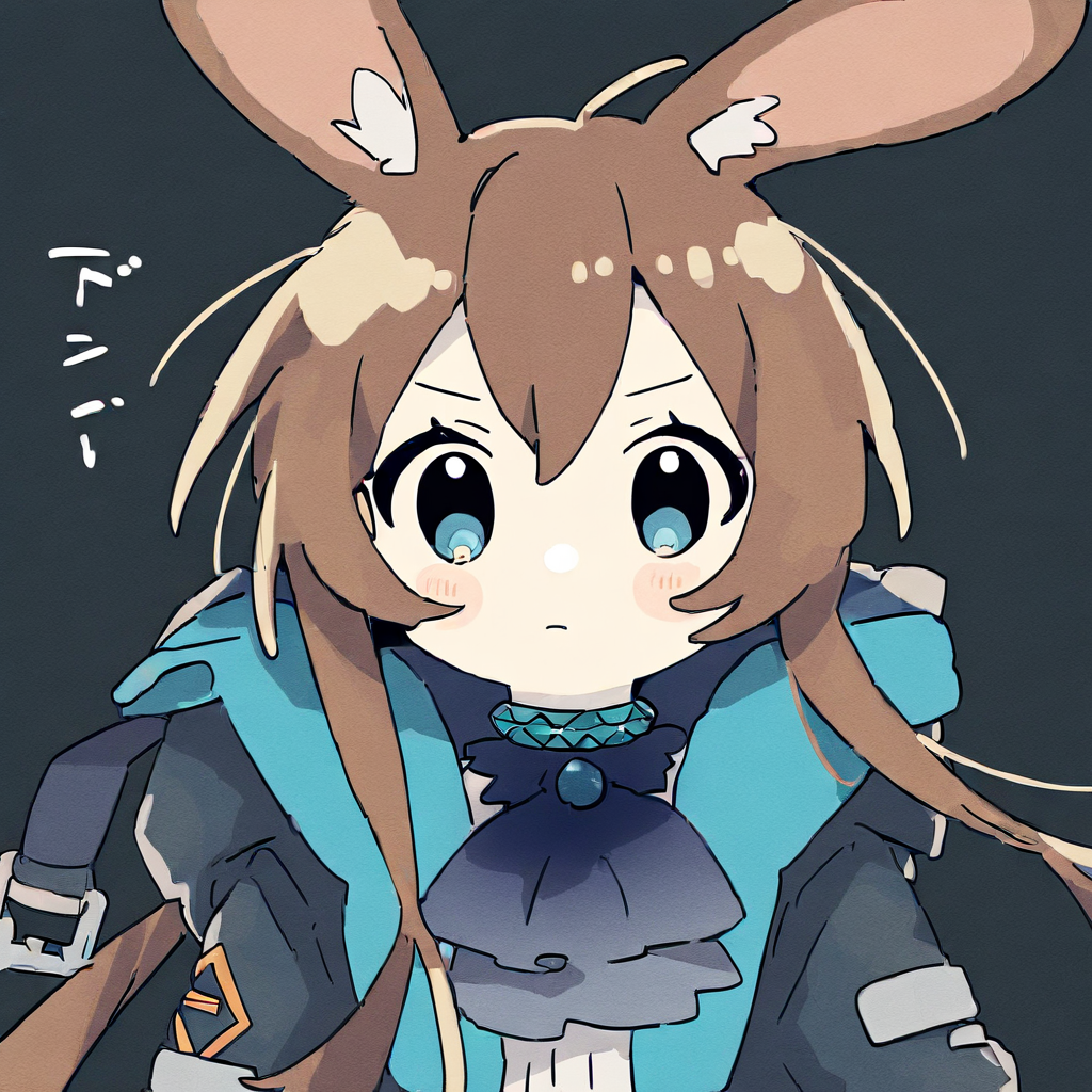 1girl,amiya \(arknights\),masterpiece, best quality, very aesthetic, absurdres,,simple background, solo, virtual youtuber, looking at viewer,upper body,(naguru \(cyoroama\):0.4), <lora:naguru-NAI:0.8>