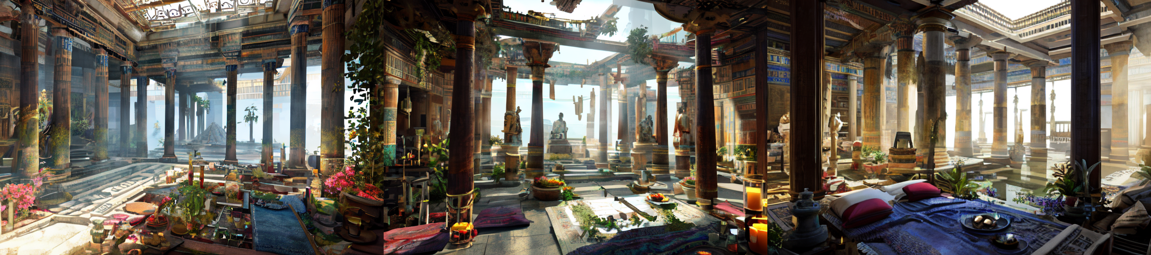 (otherworldly, otherworldly atmosphere, otherworldly appearance), highly insanely detailed, masterpiece, top quality, best quality, highres, 4k, 8k, RAW photo, ((ancient egyptian theme:1.2)), Hong Kong structure, structure, 
(mystical theme), mystical gatmosphere, arcane sanctuaries, otherwordly aura, 
(long_hair, long hair, random colors hair, glowing hair, hair over one eye, long messy hair), 
(eyelashes, eyeliner, eyeshadow, eyelashes, long eyelashes), 
collar, earrings, jewelry, necklace, armlet, 
tentacle, (underwater), nsfw, 
Homestay, Resort, (Guest House:1.1), 
building, structure, swirling energy, 
action pose, 
drunk, 
high-heels, 
reflection, reflective floor, 
shawl, 
abandoned building, shopping mall, overgrown with vegetation, [volumetric fog], cinematic lighting, colorful, colourful, 
belly bottom, erotic lingerie, 
((dune)), steep, sandhills, 
HDR, ((photorealistic)), professional light, cinematic lighting, fashion photography, ambient lighting, face lighting, <lora:detail_slider_v4:1>, Fantasy picture, OverallDetail, ancient roman room with a statue and candles in it and a bed in the middle of the room with a blue blanket on it and a blue blanket on the floor, RomInt, <lora:RomanInterior-10:0.8>, epiCPhoto, (fantasy world)