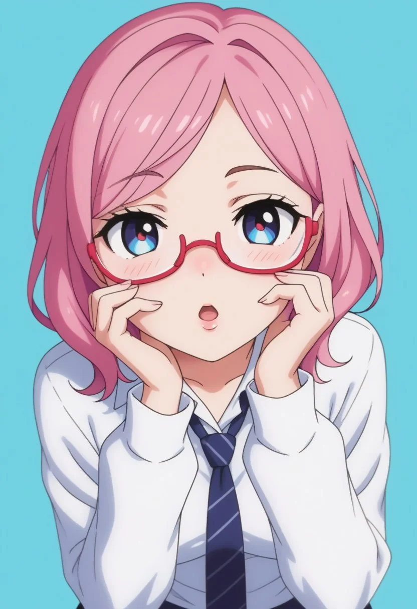 high quality, solo, 1girl, glasses,