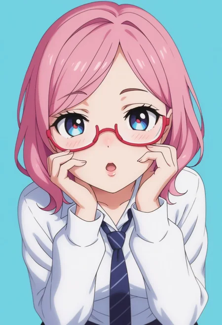 high quality, solo, 1girl, glasses,