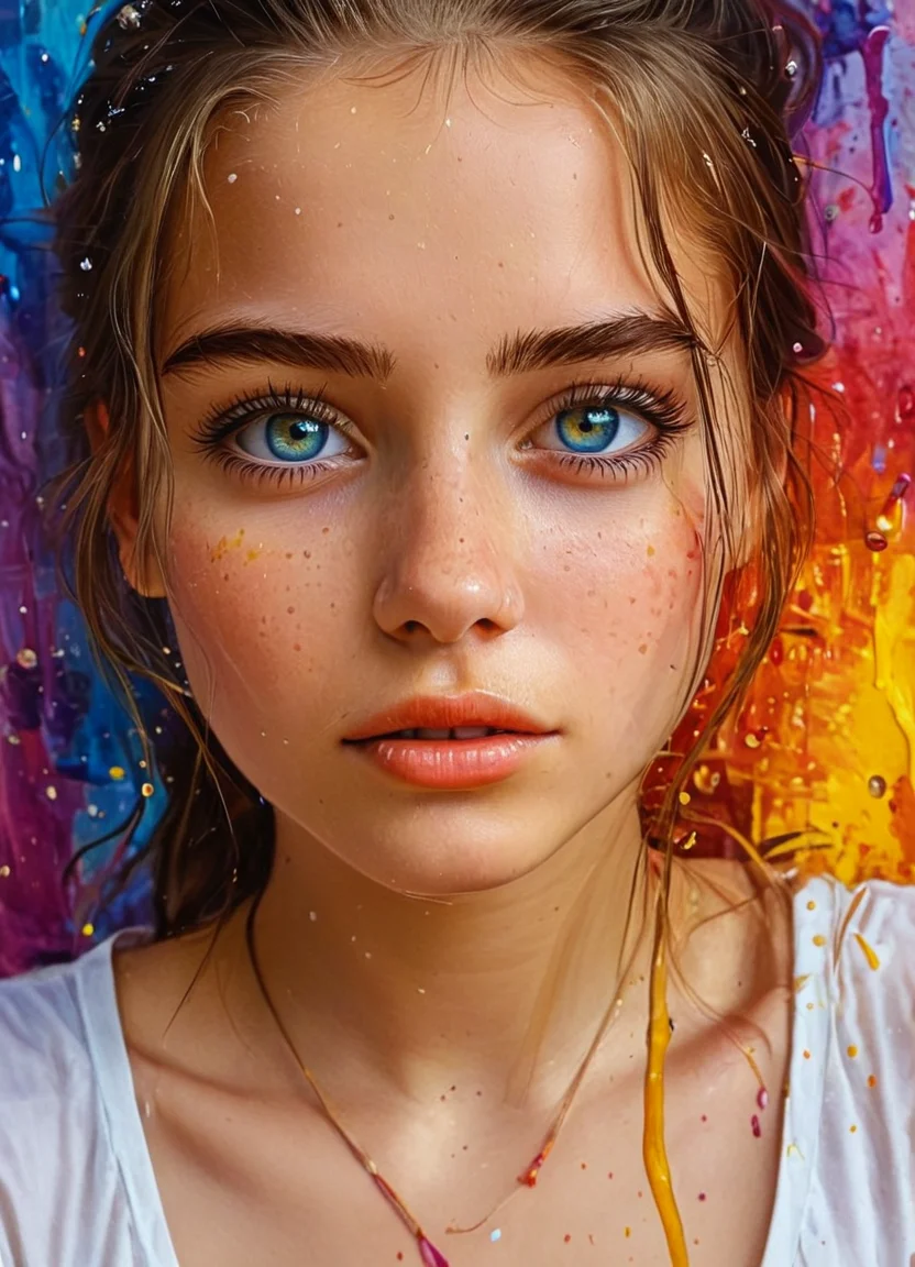 1girl, 20yo, color booming, colorful, splashing, oil painting, beautiful eyes, 1girl, 20yo, color booming, colorful, splashing, oil painting, beautiful eyes, cinematic, highly detailed, very coherent, sharp, intricate, innocent, elegant, vibrant colors, light background, magical, fine detail, full strong crisp, consistent, artistic, pretty, appealing, creative, extremely, cute, best, surreal, iconic, epic, romantic