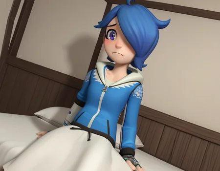 score_9, score_8_up, score_7_up, source_anime,
turboartificialrapidintelligence, <lora:turbo-artificial-rapid-intelligence-ponyxl-lora-nochekaiser:1>,
turbo artificial rapid intelligence, blue hair,hair over one eye, purple eyes, 3d,
hood, hoodie,
indoors, bed, bed room, on side, blush, drunk,
looking at viewer, cowboy shot, dutch angle, solo,