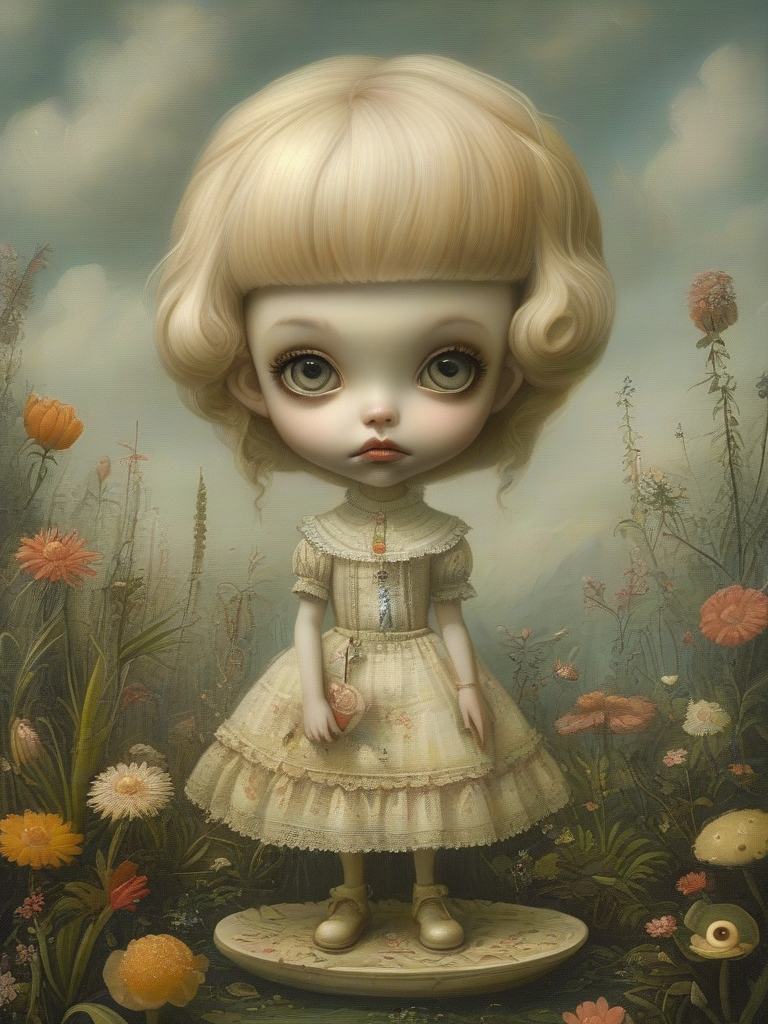 masterpiece,best quality,portrait of boy,Style of Mark Ryden,digital painting,<lora:tbh76-sdxl:1>,