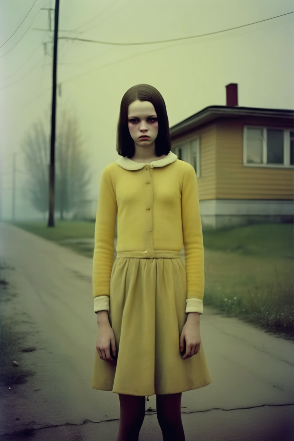 <lora:Todd Hido Style:1>Todd Hido Style - Very bizarre society young russian teenagers Todd hido style