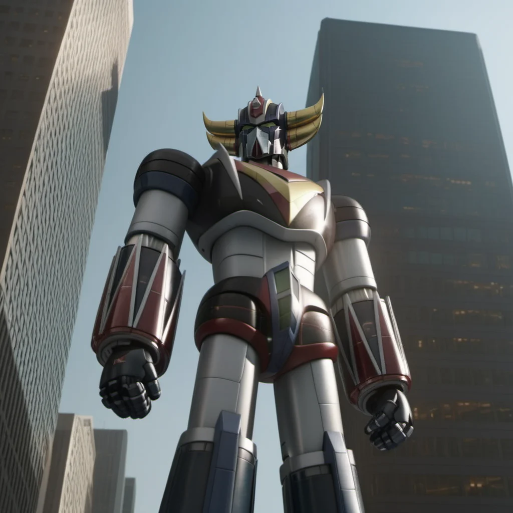 Goldorak1024, a giant robot in a city, highly detailed, photography, ultra sharp, film, bokeh, professional, 64k   <lora:Goldorak1024:0.8>
