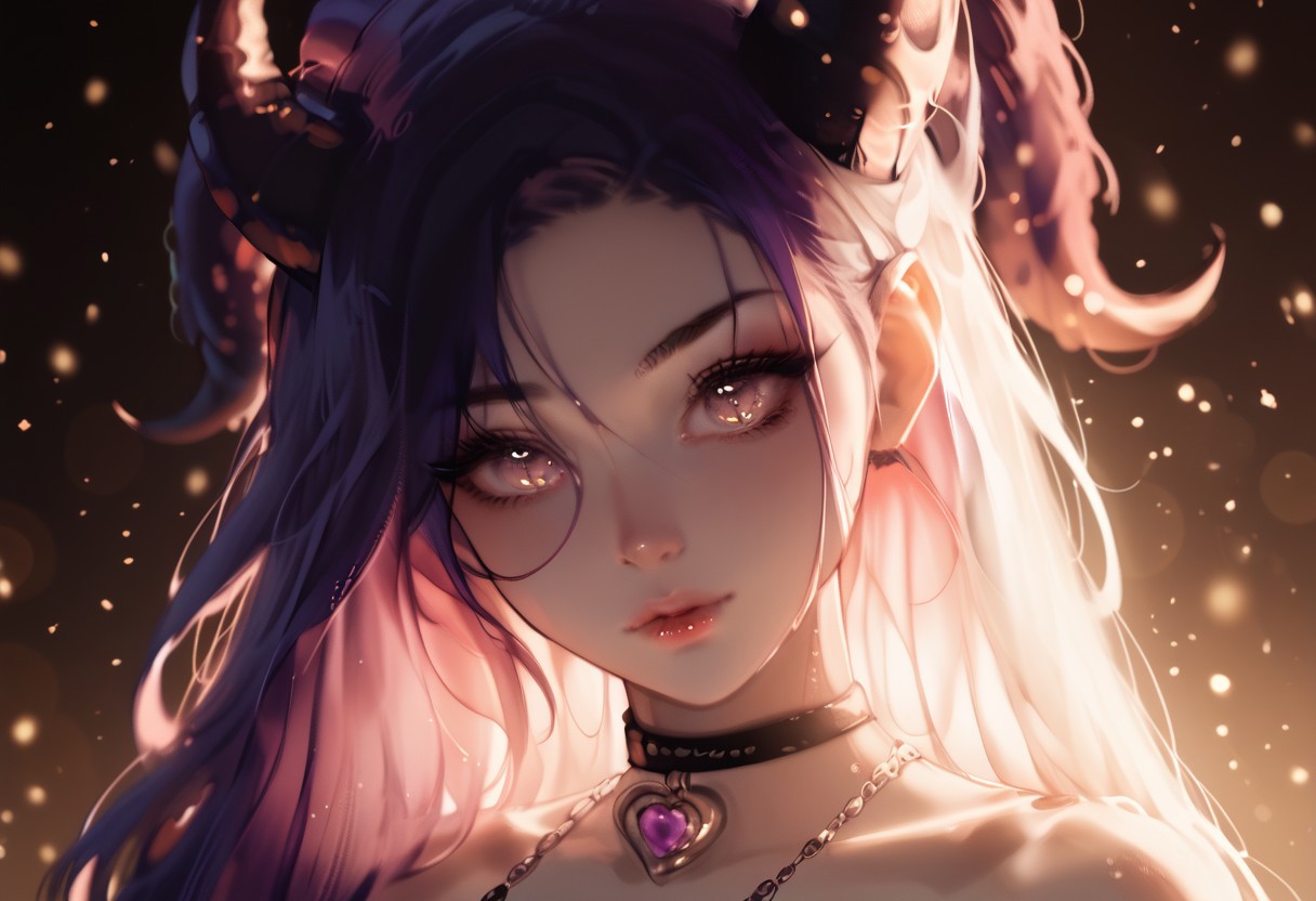 (score_9, score_8_up, score_7_up, score_6_up, 1girl, solo, embedding:zPDXL), Nemesis: A wavering mist takes form, elongating into dark tendrils. Her hair flows like an inky black mist, her eyes a swirling bright magenta. Her form is that of a beautiful woman, hourglass figure, (tiefling with black skin), (in the abyss),skyaboveme,by pistachiocream,light rays,lens flare,light particles,beautiful color, detailed, amazing quality