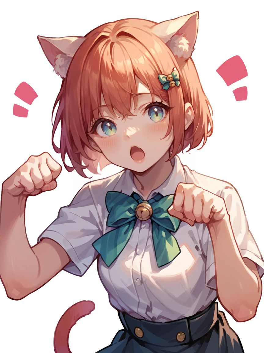 score_9, score_8_up, score_7_up, score_6_up,  <lora:p4wp0s3XLP:1> p4wp0s3, paw pose, 1girl, cat ears,