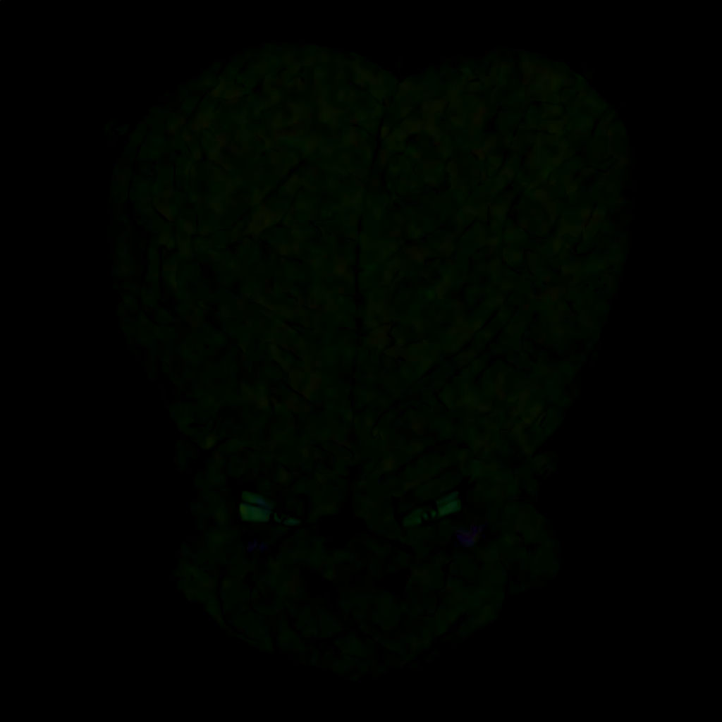 by fieron,simple background BREAK 1girl,anthro,renamon,big brain,big cranium,veiny head,smile,seductive,half-closed eyes,looking at viewer,