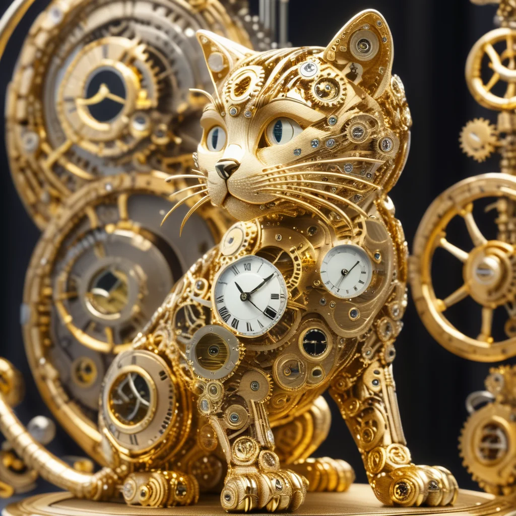 timeart golden cat<lora:timeart:1>