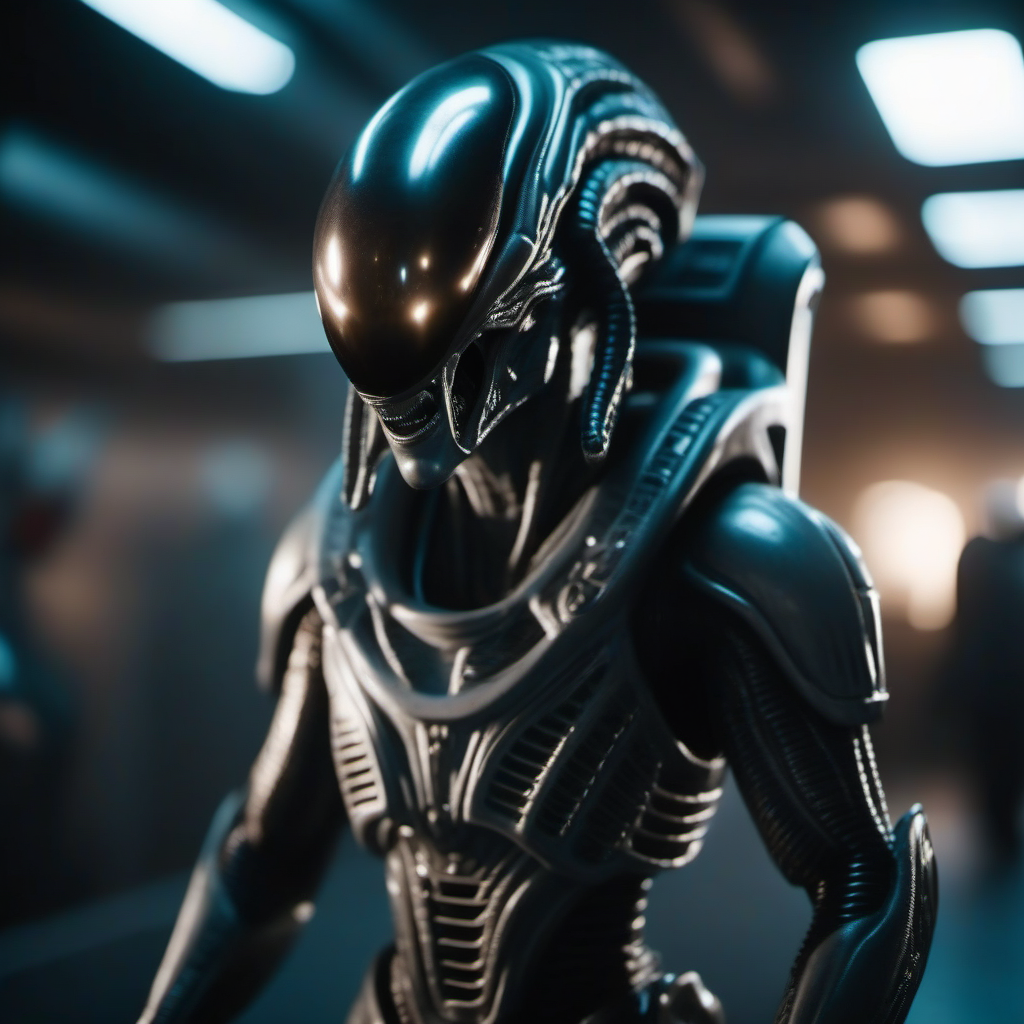 cinematic photo an alien wears a astronautsuit  <lora:Predalien1024:0.5> . 35mm photograph, film, bokeh, professional, 4k, highly detailed