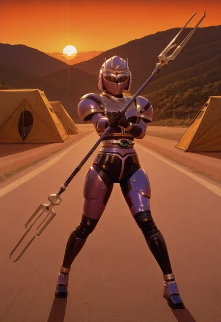 anime screencap, anime coloring,
solo, 1girl, medium breasts, (covered neck), BREAK
Tent0u, gloves, bodysuit, helmet, armor, shoulder pad, belt, Tent0 spear, fighting stance, dynamic pose, boots, black visor,
outdoors, road, sunset, dramatic lighting
<lora:DetailedPerfect_hands_r1:1> <lora:coveredneck_v1-000006:0.8>