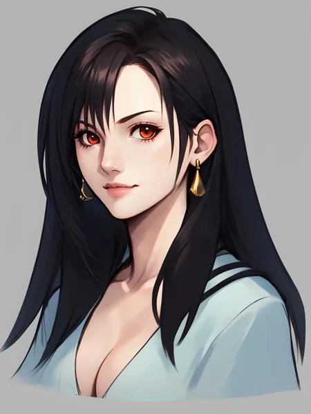 score_9, score_8_up,score_7_up,1girl,solo,blank background,portrait, <lora:Nomura_Tetsuya_Style:1>long hair,cleavage,