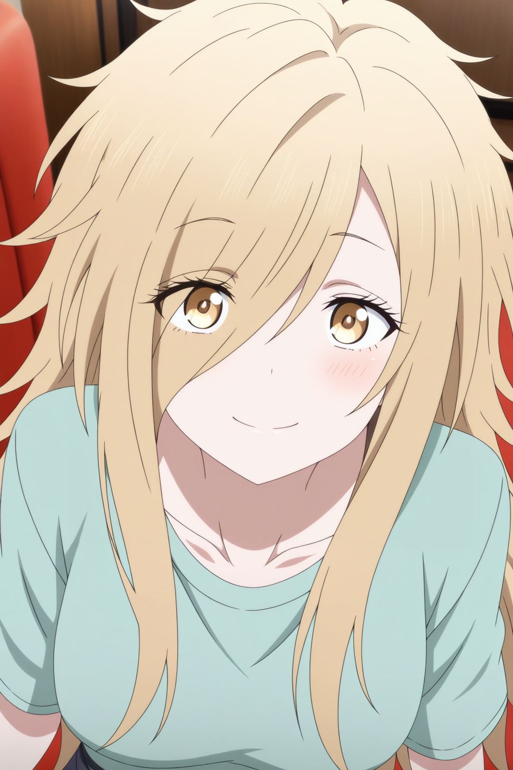 masterpiece, best quality, amazing quality, very aesthetic, absurdres, ultra detailed,
<lora:il_contrast_slider_d1 (Ð¦ÐÐÐ¢ ÐÐÐ Ð¢ÐÐÐÐ):-0.8>
 <lora:Fuyune Koujiya:0.8> fuyune_koujiya, 1girl,
portrait, smile,
view from above, body is visible, medium breasts are visible from under the shirt,,