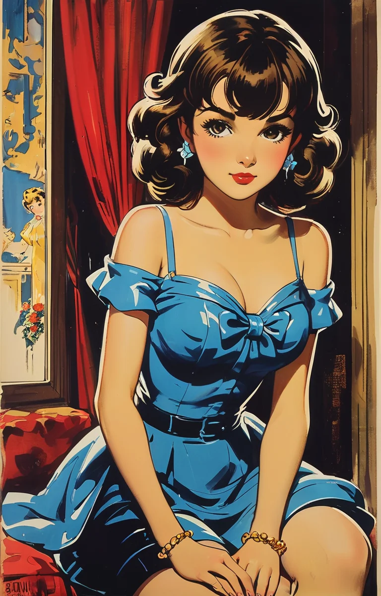 masterpiece,best quality,<lora:tbh369-sdxl:0.6>,illustration,style of Milton Caniff portrait of idolmaster cinderella girls,