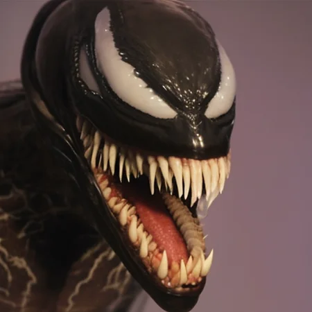 a still of venom in the office tv show, 90s sitcom, intricate, 8k, artstation, highly detailed, intense, sharp focus, art by cgsociety