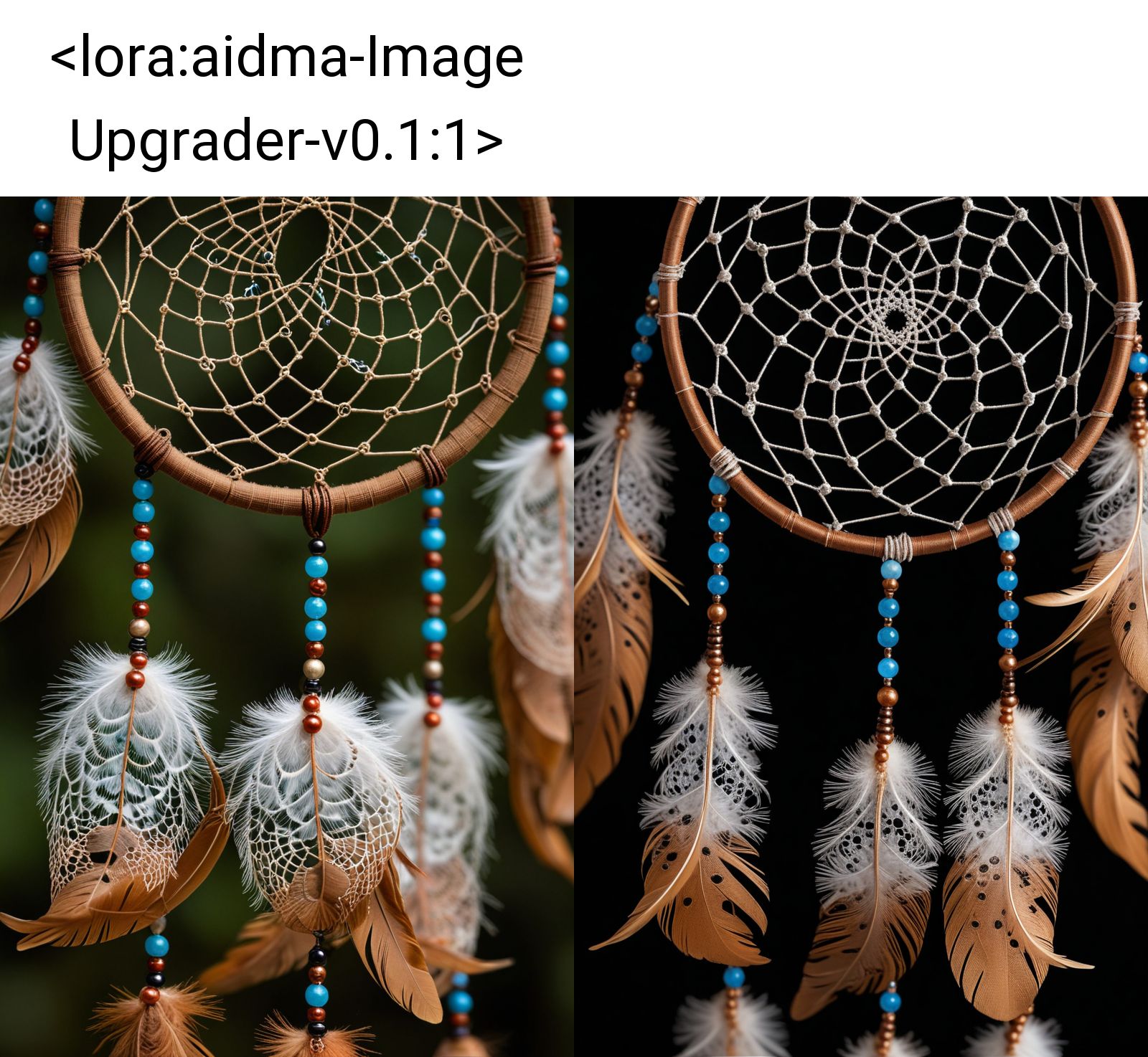 Intricate details of a dreamcatcher, feathers and beads, macro photography, natural light, high detail,
<lora:aidma-Image Upgrader-v0.1:1>