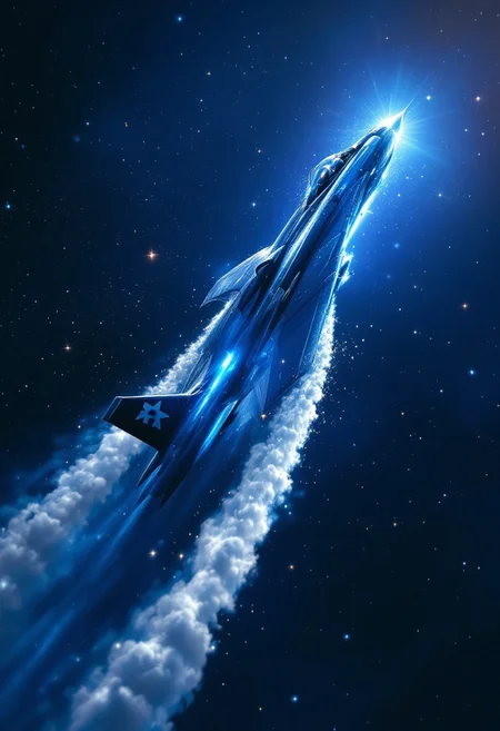 A single, crazy blue and black fighter in the sky. It overwhelms the viewer with its artistic flying skills while trailing a meteor tail.
Ace pilot of the Republic who was unrivalled in the 1940s.
His second name is: The Magician of the Blue Wings, a genius aviator, one of a kind in 100 years.
The warriors who challenged him, were destroyed by him, were overrun by him and scattered became many stars.
The Milky Way is said to be the graveyard of such aerialists.
‘As we drive our dreams, we fly across the sky and weave our dreams for tomorrow's night.’
He told me with few words.
'The fighter who wants peace more than anyone else, who gives up everything, who flies faster than anyone else.
Like a song spinning in the night sky, it pioneers the starry skies, scattering fantastic sparkles.