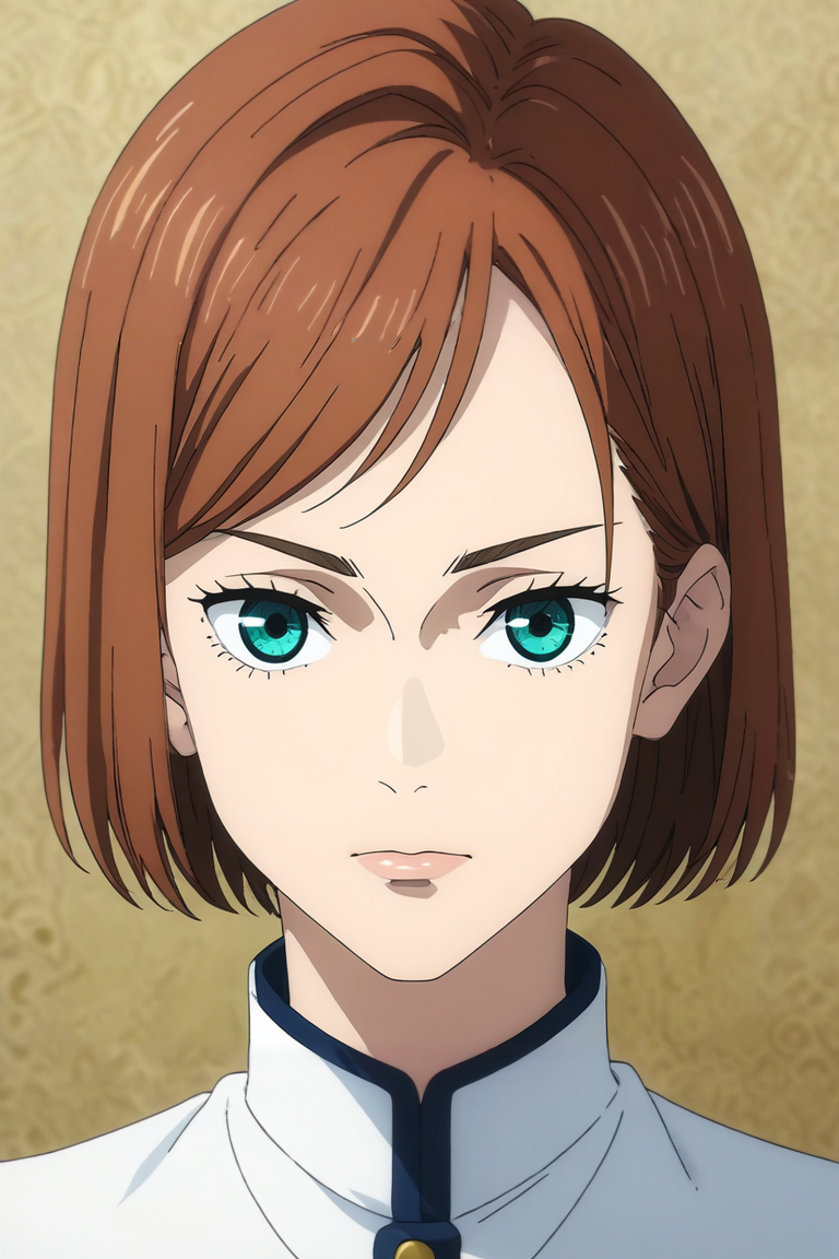 score_9, score_8_up, score_7_up, source_anime, rating_safe, intricate details, anime screencap, , , looking at viewer, upper body, , 1girl, turquoise eyes, auburn hair,, solo, islamic golden age, <lora:jujutsu_kaisen_style_pony:0.74>, jujutsu_kaisen_style, <lora:sdxl_lightning_8step_lora:1>
