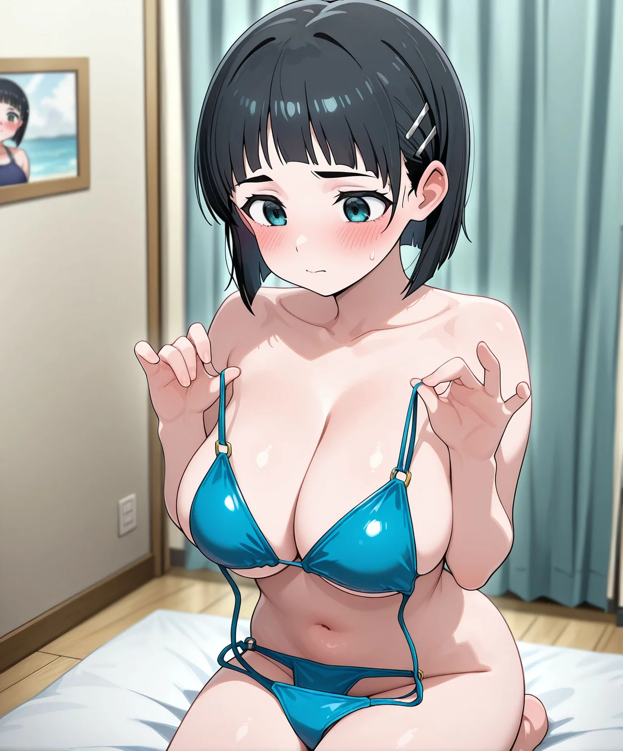 masterpiece,best quality,amazing quality,very aesthetic,absurdres,newest, huge filesize,
<lora:spo_sdxl_10ep_4k-data_lora_webui:0.5>,anime coloring,
<lora:add-detail-xl:1>
<lora:hanger_r1:1>hanger_v1,
1girl,
breasts,
solo,blush,
swimsuit,sitting,
seiza,collarbone,
cleavage,indoors,
holding swimsuits,
completely nude,
kirigaya suguha,