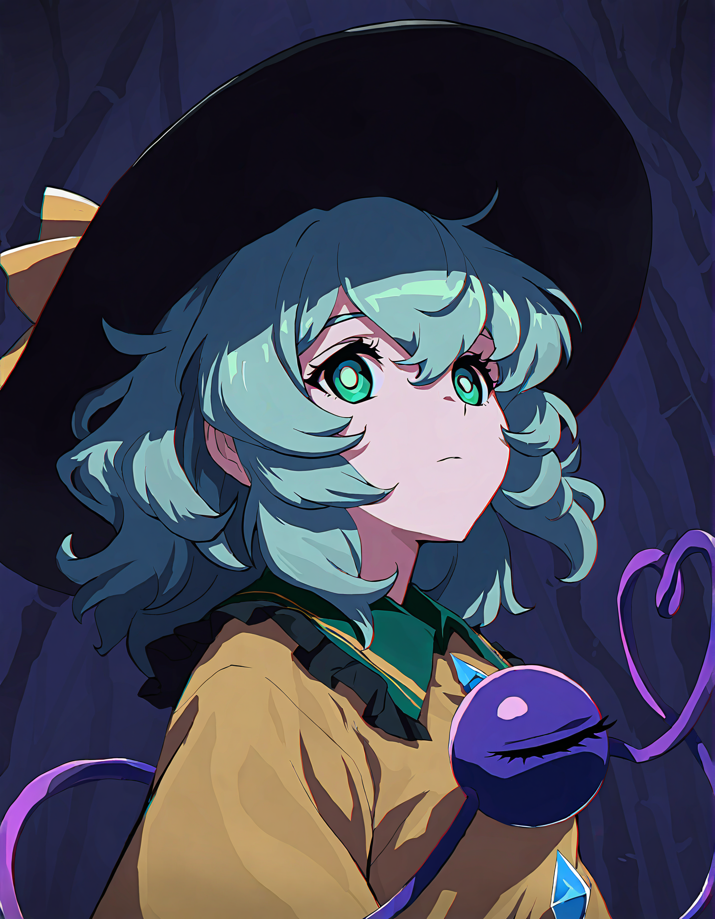 memoriesofphantasm, 1girl, solo, komeiji koishi,
very awa, masterpiece, best quality, year 2024, newest, highres, absurdres, <lora:memories-of-phantasm-style-noobai-vpred10-timestep-dynamic:1>
