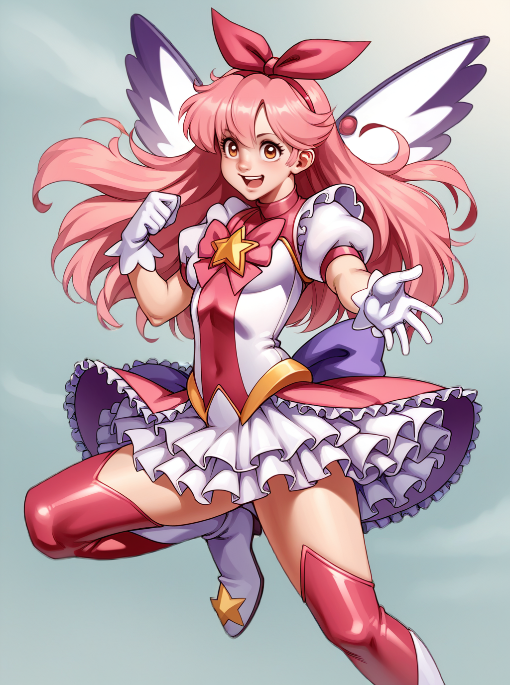 score_9, score_8_up, score_7_up, source_anime, solo, 1girl, , , helicopter hair, , magical girl, frilled skirt, , , kairunoburogu,  <lora:kairunoborugu_PDXL-000001:1>