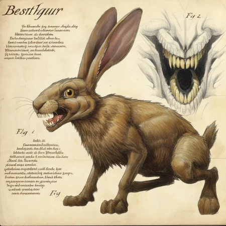 bestiarum rabbit with teeth <lora:bestiarum:0.7>