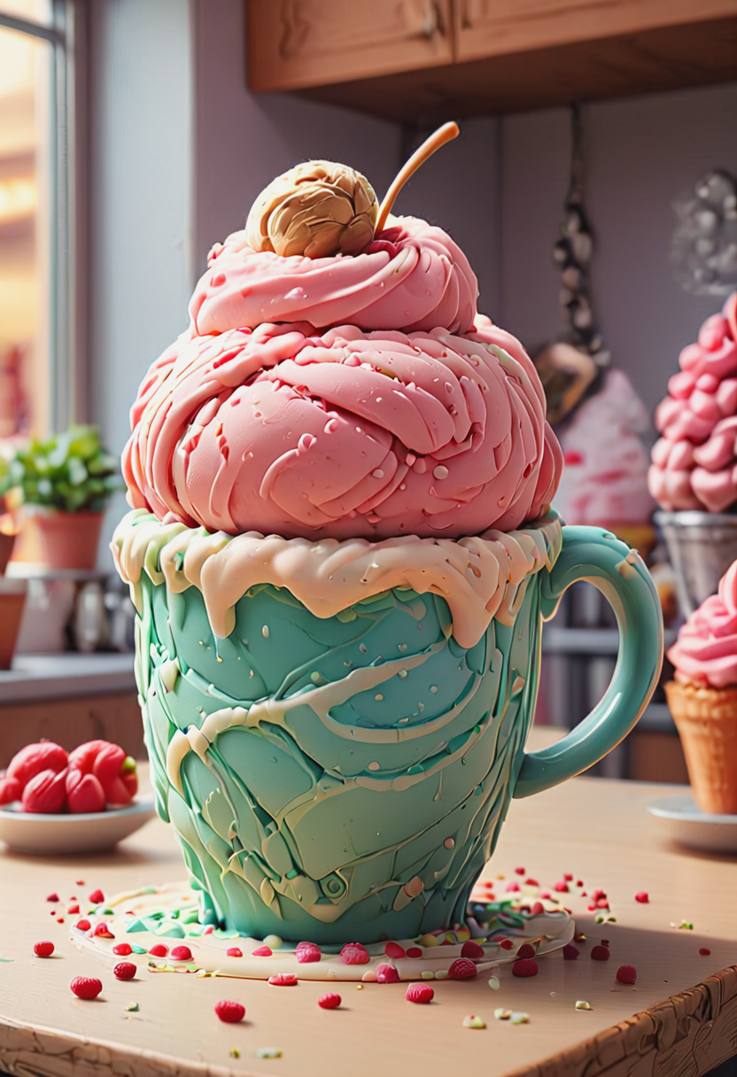 GelatoStyle, huge coffee cup<lora:GelatoStyleV1_5-000017:1>