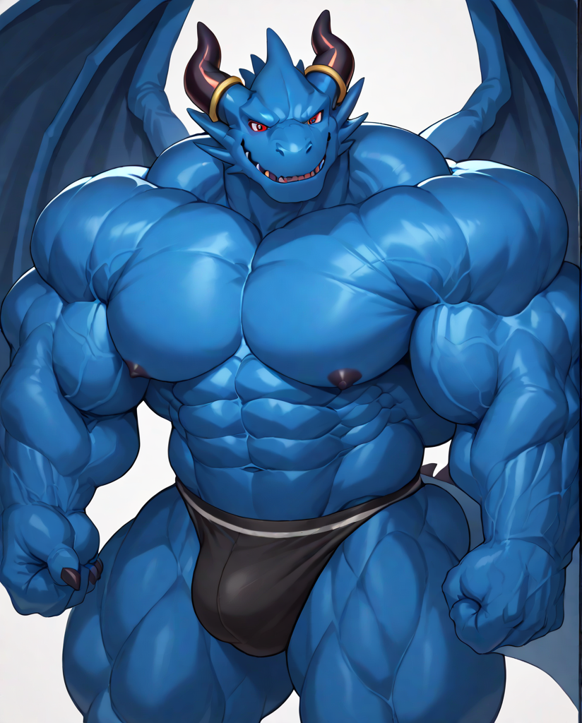 source_furry,score_9,score_8 up,score_7 up,score_6 up,male,anthro,furry,1boy,solo,blue_dragon,dragon,wings,horns,blue body,red eyes,muscles,muscular,bodybuilder,abs,pectorals,biceps,huge muscles,large muscles,hyper muscles,<lora:Blue_Dragon:0.9>,Muscles Hyper Buff,Hyper Muscles Bigger,Hyper Muscular Pumps,<lora:Realistic_Hyper_Muscles:0.8>,
