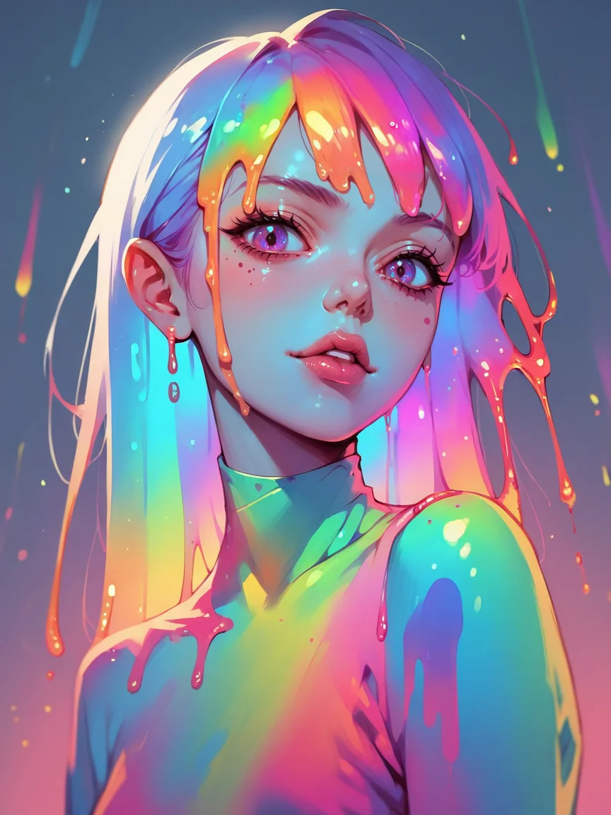 score_9, score_8_up, score_7_up, score_6_up, score_5_up, <lora:th3rm4lXLP:1> th3rm4l, solo, colorful, 1girl, slime