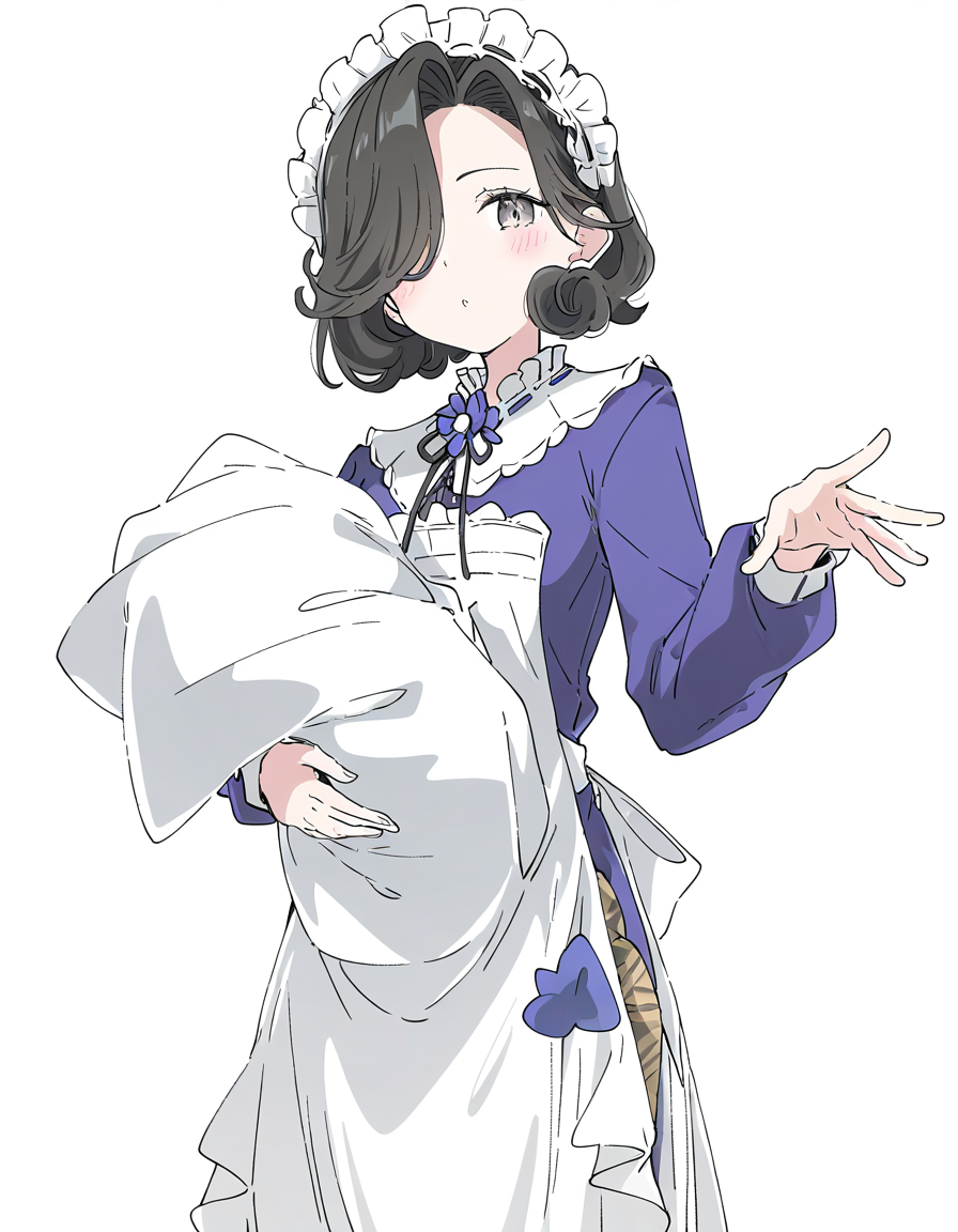 <lora:lanshoupa-000010:1>,tuesday,1girl,solo,looking at viewer,simple background,white background,cowboy shot,, masterpiece, best quality, very aesthetic, absurdres,newest, incredibly absurdres,, (Ixy:0.6)),(hiten \(hitenkei\):0.7),