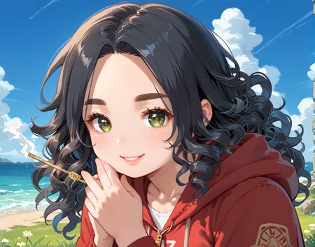 PonyScores7, source_anime, ah1, IllustriousQual, <lora:natsumi_style:0.5>, <lora:by_usakun-pony:0.4> by usakun, <lora:Akina_Bbw_Style_-_PonyXL:0.2> AkinBw
BREAK (Profile View shot)
BREAK 1girl, mature female, (round face:1.2), (thick eyebrows:1.3), (curvy), round-chin, caucasian, (plump face), <lora:Round_face:0.2>, <lora:ETO_OCPonyXL:0.3> eto_oc, skindentation, (plump), thick thighs, wide hips, busty, voluptuous, lips, <lora:venus body PonyXL:0.3>, <lora:shinyskin2:0.2> glistening skin
BREAK  (((curly hair), long hair, (black hair:1.4), (parted hair:1.7), messy hair, kinky curls, <lora:hairdetailpxl:0.2> hairdetailpxl))
BREAK ((half green and brown eyes), (colorful eyes), (multicolored eyes), (downturned eyes:1.4), <lora:expressive eyes:0.2> expressive eyes, <lora:eyedetailpxl:0.2> eyedetailpxl, <lora:Eyes_High_Definition:0.2> EyesHD)
BREAK ((wide smile,  <lora:Expressive_H:0.2> Expressiveh, <lora:Emotional_Anime_Expressions_PonyXL_Concept:0.2> emotional, <lora:Best_Facial_Expression_LoRA_PONY:0.2>, looking at viewer, <lora:Detailed expressive EXEV style -XL Pony V1.0:0.2> FaceDetail))
BREAK ((A wave of searing heat emanated from her body, incinerating a patch of dry grass into a smoking crater))
BREAK Champagne Gold Dragonfly wings cropped zip-up hoodie over a tight tank and high waisted leggings
BREAK (((A delicate, filigreed locket appears in the entity's hand, its surface etched with ancient, mystical runes, The entity's fingers press the locket to the man's forehead, unlocking a hidden compartment within his mind)))
BREAK <lora:xl_more_art-full_v1:0.2>, <lora:aesthetic_anime_v1s:0.2>, <lora:EpicF4nta5yXL:0.2>, <lora:detailxl:0.2> detailxl, <lora:Fant5yP0ny:0.2>, best quality, amazing quality, best aesthetic, absurdres, illustration, Volumetric_Lighting, ultra-detailed, very aesthetic, intricate details, 8k, masterpiece, best_quality
BREAK Stable_Yogis_PDXL_Positives, AS-Adult, <lora:Complicated fantasy portrait - XL Pony V2.0:0.2>, bad-hands-5, <lora:HDA_Detailer:0.3>, HDA_FatGirlXL