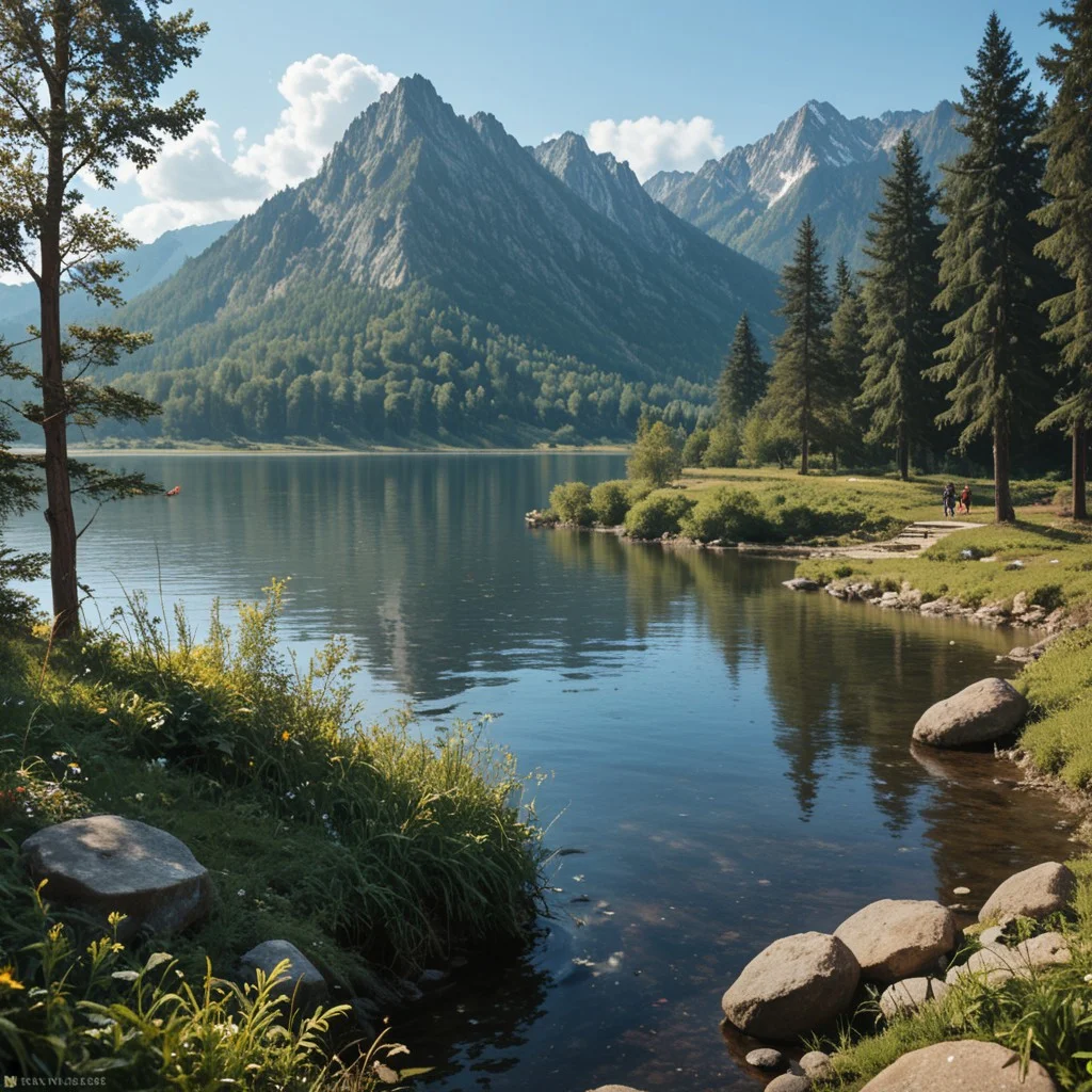 High resolution, masterpiece,4K,
score_9, score_8_up, score_7_up, score_6_up, score_5_up, score_4_up,
Outdoors,lake,afternoon,