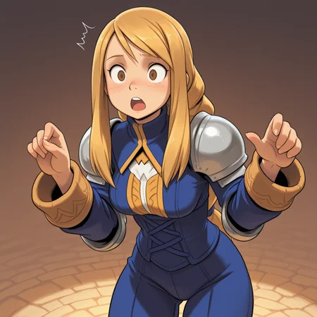 1girl,
Agrias Oaks, Final Fantasy Tactics,
official style,
,
excited
erotic pose,
wide eyed
<lora:DarkfireStyle11:1>