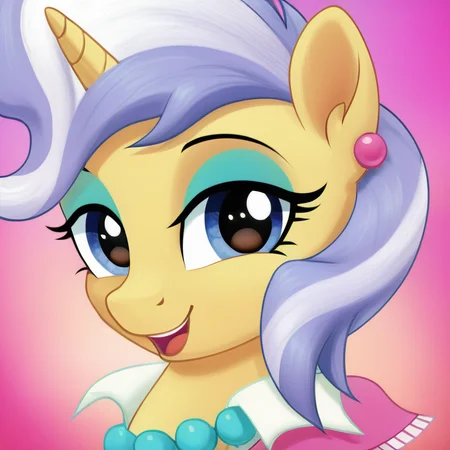 score_9, score_8_up, score_7_up, score_6_up, score_5_up,with beautiful, detailed, (detailed cute pony face), detailed eyes, detailed fur, beautiful, vector, flat colors, (abstract background: 1.8), (looking at you, looking at viewer: 1.5), cute smile, happy, ((close-up)),
<lora:Upper Crust:1>Upper Crust
<lora:Wholesome_MLP-v1.2:1>