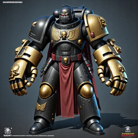 Score_9_up, absurdres, Source: GamesWorkshop, best quality, expressive eyes, perfect face, perfect hands, perfect anatomy, space marine, Deathwatch Astartes Chapter space marine with large power fists, astartes helmet, power armor, full body, volumetric lighting project unreal engine, mantisdetailerse, adddetails, DeathW40k, <lora:warhammerAdeptus_v1:0.7>,