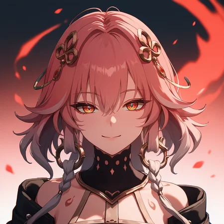 score_9, score_8_up, score_7_up, source_anime,masterpiece, beautiful detailed face, extreme details eyes, absurdres, ultra-detailed, best quality, 1girl, orange eyes, echo1 costume, echo2 jacket, hair rings, thoughtful gaze, Gothic style, solo, looking at viewer, light smile, closed mouth, upper body, close up vibrant, stunningly beautiful, studio anime, illustrative, highlights, dark red shadows, high contrast, dim light, background, pink gradient hair,painterly, matte painting, highly detailed, evil smile, white soft skin, Dark, mysterious, haunting, dramatic, ornate,
<lora:changliWuWa:0.6>