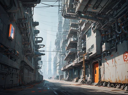 score_9, score_8_up, score_7_up,
masterpiece,high detail,
<lora:gits_style:0.8>,
gits95, no humans, scenery, cable, science fiction, industrial pipe, door, indoors