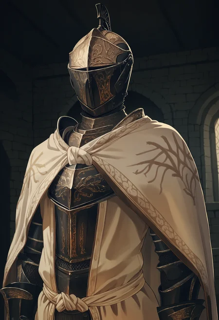 score_9, score_8_up, score_7_up, score_6_up, score_5_up, score_4_up, 1girl <lora:Leda:0.8> solo, faceless, eyeless, helmet, armor, full armor, gauntlets, knight, cape, upper body, from below,
dungeon background, indoors,
