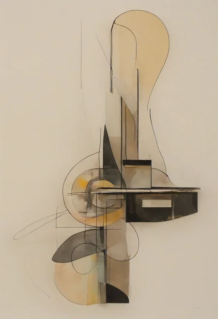 (abstract building painting, brutalist architecture, BROWN AND DARK GREY color palette, curve, circle, ellipse, core), AK, abstract, deconstruction, geometry, geometric composition,paint painting,harmonious colors, black frame,rectangle, tilt, flat painting, framex, horizontal, Constructivism, Fauvism,