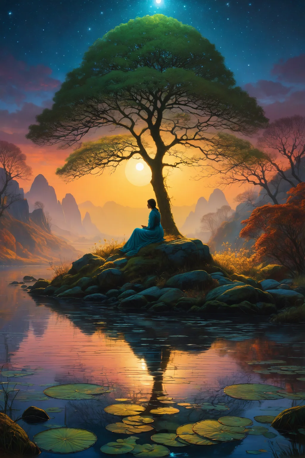 by Natalia Rak and Robert Haganin the style of John Atkinson Grimshaw, dreamyvibes artstyle <lora:dreamyvibes_artstyle:0.60>