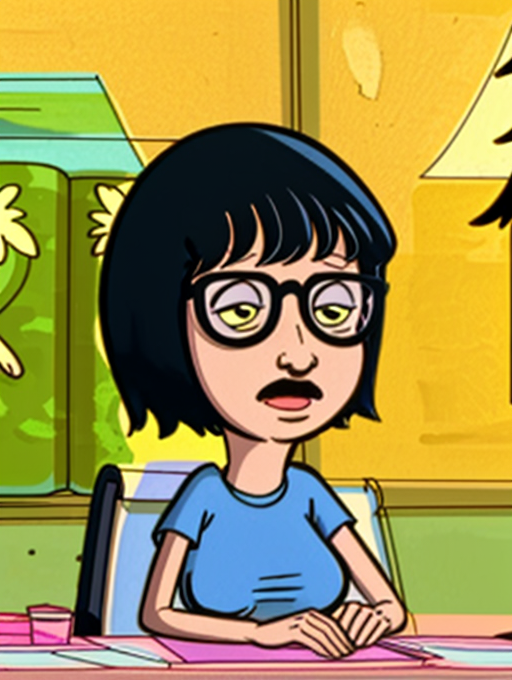 <lora:Mission_Hill_Style_-_1999-000011_11:0.95>, <lora:l_32:-0.55>, <lora:bobsburgers-tina-belcher-n47-v1:0.8> tina-belcher, girl<lora:LCM_SD15:1.0>