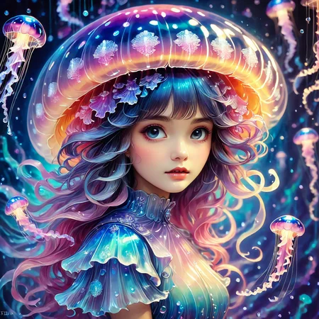 masterpiece,
jellyfishstyle,1girl,solo,portrait,
<lora:jellyfish-xl:0.8>