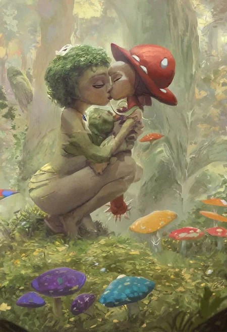 score_9, score_8_up, score_7_up, hard sex, she sleep, masterpiece, best quality, highly detailed, realistic ,.dragonfly- GIRL SITTING .hugs.kissing a hickey with a fairy on his chest hangs a pendant in the form of an ant.dragonfly- GIRL sits face down with his hands on his knees. , in a forest, size difference . THE BRANCH. WITH THICK trunks of trees , the ABYSS , a castle with tiled roofs .STONEWORK. extreme detail, fine textures, deep shadows, sharp lines, rainbow sunset.BEIGE CUMULUS CLOUDS WITH SPIRAL CURLICUES. fog volume and depth. Overgrown WITH PLANTS, expressive CLEAR IMAGE, over-detailed, award-winning, side view.(complex details, masterpiece, best quality: 1.4) , .enlarged pupil.The dragonfly . <lora:2.5DCartoonV2:0.6> , ultra realistic, <lora:cockshock:0.7>, languor of on the face.enlarged pupil.dragonfly-GIRL squatting.hugs.kissing a hickey .mushrooms look like , <lora:NSFW_Reality_Engine_XL05:0.46>