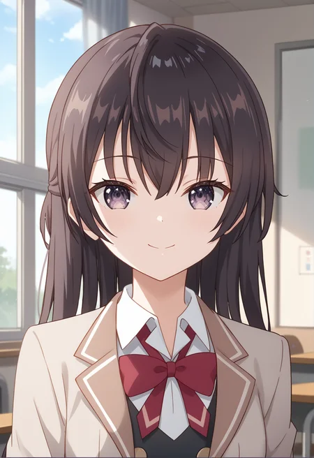 score_9, score_8_up, score_7_up, source_anime, masterpiece, best quality, highly detailed background, cinematic lighting, detailed eyes, detailed pupils, perfect face, Yuki Suou, unique outfit, looking at viewer, cute, smile, upper body, front view, school, classroom, window, midday
<lora:Yuki_Suou_Pony:0.8>