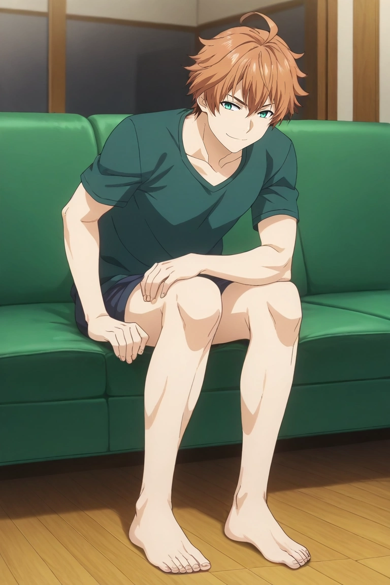 score_9, score_8_up, score_7_up, source_anime, rating_safe, intricate details, (realistic:0.6), , depth of field, 1boy, solo, male focus, <lora:satoshi_isshiki_pony:0.82>, satoshi_isshiki, brown hair, green eyes, ahoge, hair between eyes, full body, living room, couch, dark, leaning forward, smirk, , <lora:sdxl_lightning_8step_lora:1>