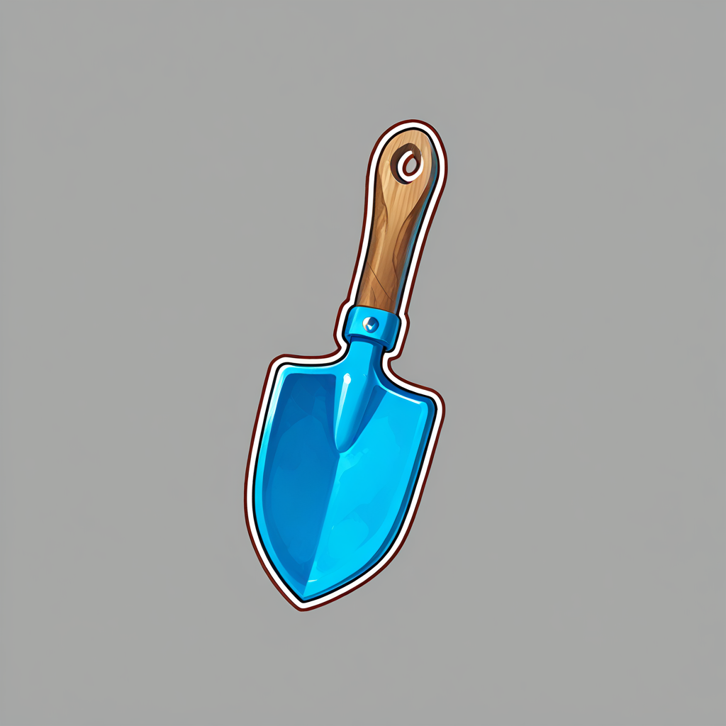no humans, trowel, solo, outline, simple background <lora:icon_outline_semireal:0.8>