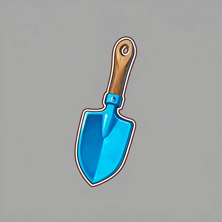no humans, trowel, solo, outline, simple background <lora:icon_outline_semireal:0.8>