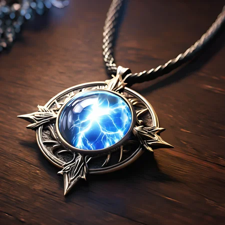 necklace,(lightning),
4k,realistic,phograph,black background,simple background,game icon,<lora:game_icon_diablo_style:0.85>,
