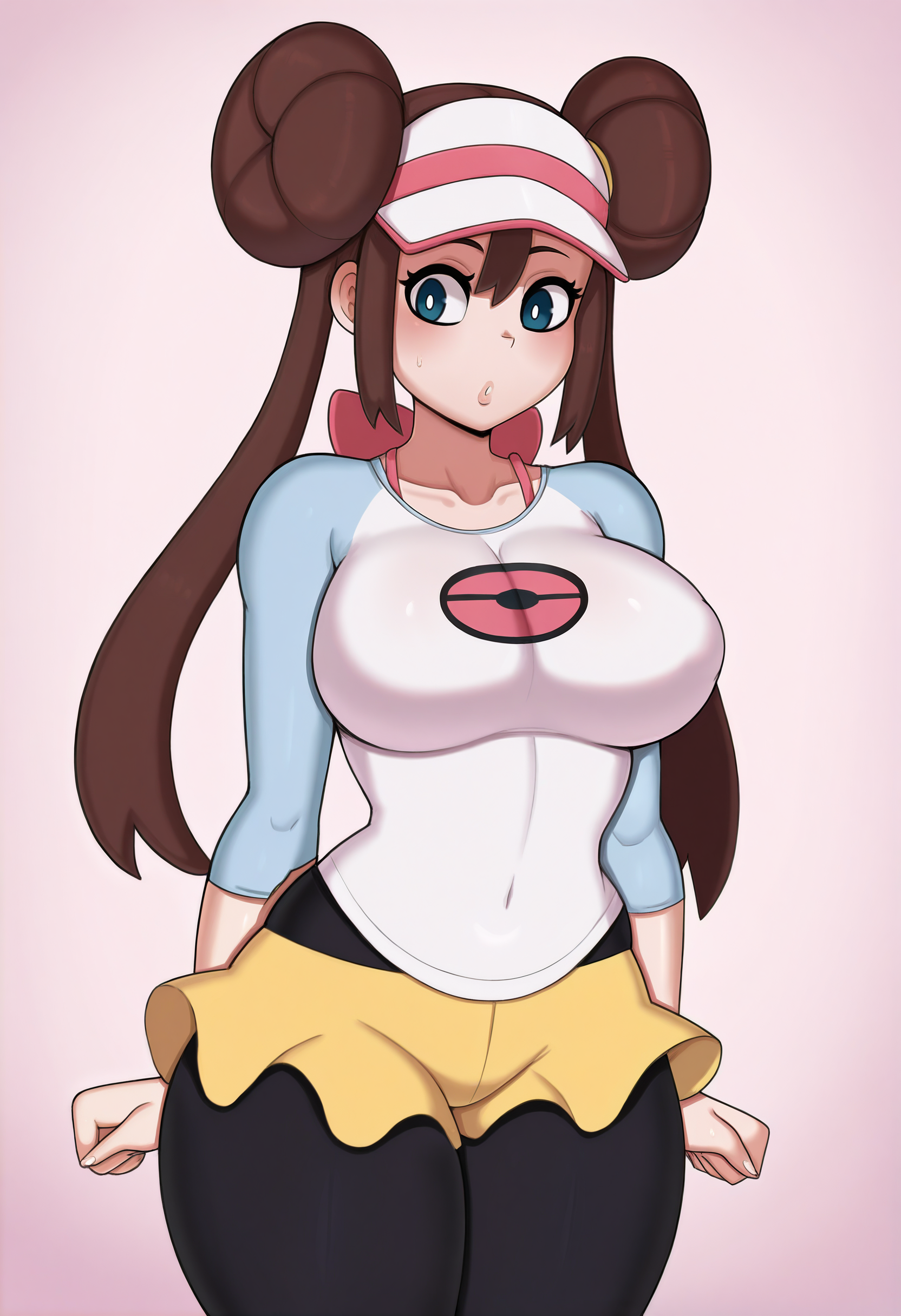 1girl, solo, rosa \(pokemon\), pants, white shirt, curvy, arms at sides, 
masterpiece, best quality, <lora:drunkavocado-guy90-Illust-Lycorisv1:1> drudo