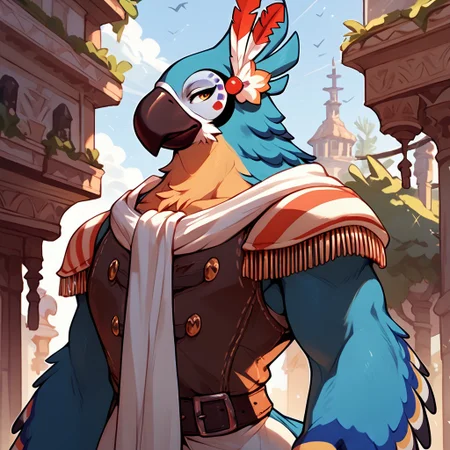 score_9, score_8_up, score_7_up, <lora:Kass-000009:1.0>, kass, bird boy, clothed, standing,